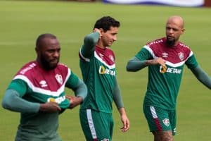 Jogadores do Fluminense durante treino (Foto: Marcelo Gonçalves/Fluminense)